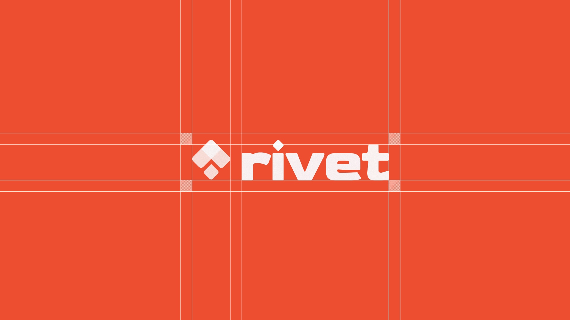 Rivet logotype on the construction grid